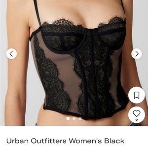 Urban outfitters black corset top